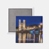 Pont a Mousson Panorama met Moselle Souvenir Magneet (Voorkant / Achterkant)