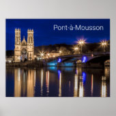 Pont a Mousson Panorama met Moselle Souvenir Poster (Voorkant)