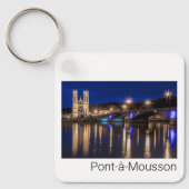 Pont a Mousson Panorama met Moselle Souvenir Sleutelhanger (Voorkant)