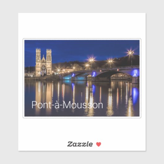 Pont a Mousson Panorama met Moselle Souvenir Sticker (Vel)
