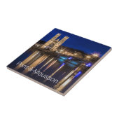 Pont a Mousson Panorama met Moselle Souvenir Tegeltje (Zijkant)