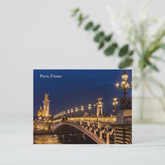 Pont Alexander III Briefkaart Parijs (Staand voorkant)