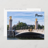 Pont Alexandre III aan de Seine River - Parijs, Fr Briefkaart (Voorkant / Achterkant)
