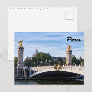 Pont Alexandre III aan de Seine River - Parijs, Fr Briefkaart