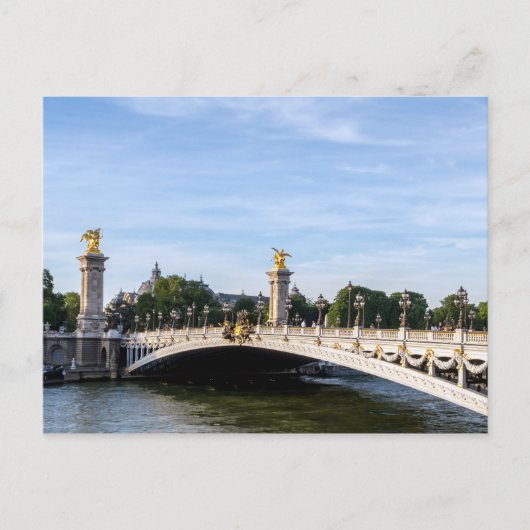 Pont Alexandre III aan de Seine River - Parijs, Fr Briefkaart (Voorkant)