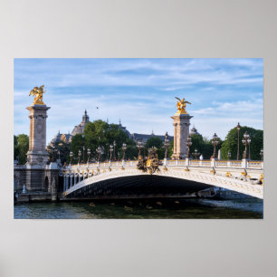 Pont Alexandre III aan de Seine River - Parijs, Fr Poster