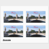 Pont Alexandre III aan de Seine River - Parijs, Fr Rechthoekige Sticker (Vel)