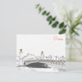 Pont Alexandre III aan de Seine River - Parijs Fra Briefkaart (Staand voorkant)