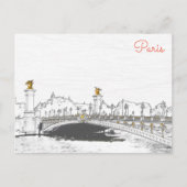 Pont Alexandre III aan de Seine River - Parijs Fra Briefkaart (Voorkant)
