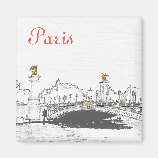 Pont Alexandre III aan de Seine River - Parijs Fra Magneet (Voorkant)