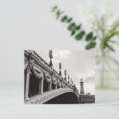 Pont Alexandre III Black en White Paris Briefkaart (Staand voorkant)