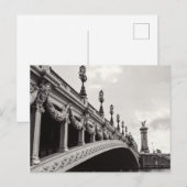 Pont Alexandre III Black en White Paris Briefkaart (Voorkant / Achterkant)