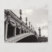Pont Alexandre III Black en White Paris Briefkaart (Voorkant)