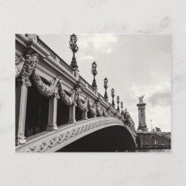 Pont Alexandre III Black en White Paris Briefkaart