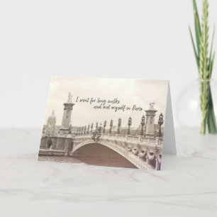 PONT ALEXANDRE III BRIDGE WENSKAART BEDANKKAART