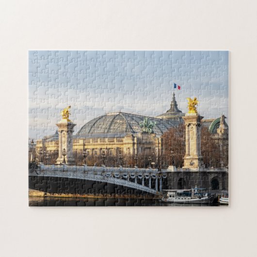 Pont Alexandre III en Grand Palais in het gouden u Legpuzzel (Horizontaal)