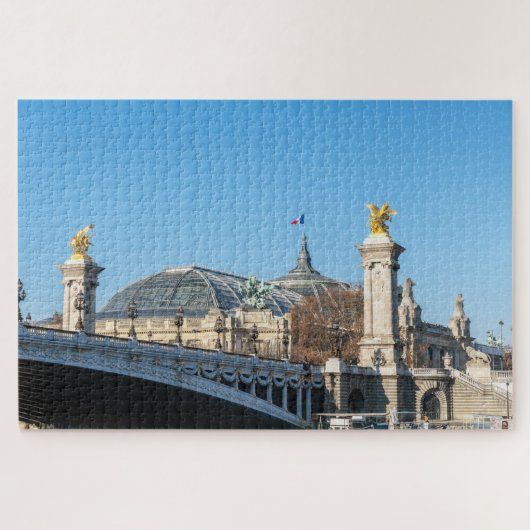 Pont Alexandre III en Grand Palais op een zonnige  Legpuzzel (Horizontaal)