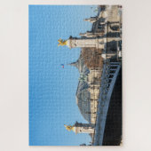 Pont Alexandre III en Grand Palais op een zonnige  Legpuzzel (Verticaal)