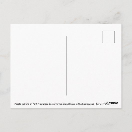 Pont Alexandre III en Grand Palais, Parijs, Frankr Briefkaart (Achterkant)