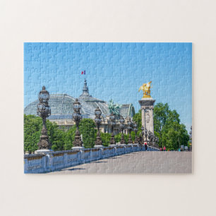 Pont Alexandre III en Grand Palais, Parijs, Frankr Legpuzzel
