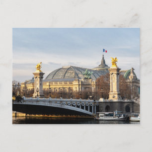 Pont Alexandre III en Grand Palais tijdens de goud Briefkaart