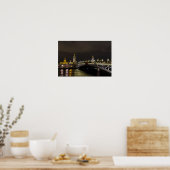 Pont Alexandre III en Invalid 's nachts Poster (Keuken)