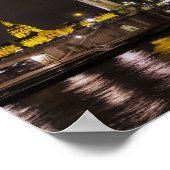 Pont Alexandre III en invalide bij nacht Poster (Hoek)