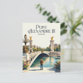Pont Alexandre III Frankrijk Briefkaart (Staand voorkant)