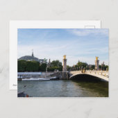 Pont Alexandre III op de Seine - Parijs Frankrijk Briefkaart (Voorkant / Achterkant)
