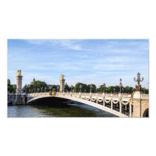 Pont Alexandre III op de Seine - Parijs, Frankrijk Foto Afdruk