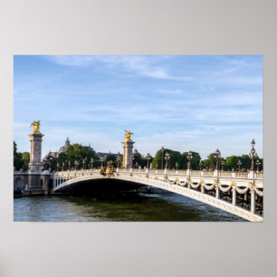 Pont Alexandre III op de Seine - Parijs, Frankrijk Poster