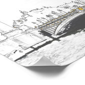 Pont Alexandre III over de Seine - Parijs Frankrij Poster (Hoek)