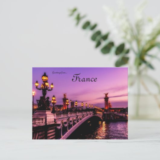 Pont Alexandre III Parijs Frankrijk Briefkaart (Staand voorkant)