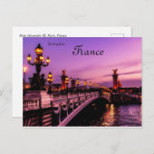 Pont Alexandre III Parijs Frankrijk Briefkaart (Voorkant / Achterkant)
