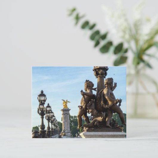 Pont Alexandre lll bridge - Parijs, Frankrijk Briefkaart (Staand voorkant)