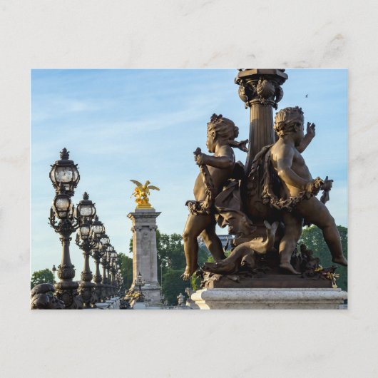 Pont Alexandre lll bridge - Parijs, Frankrijk Briefkaart (Voorkant)