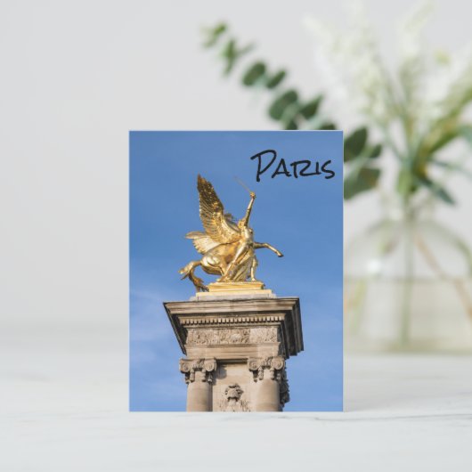 Pont Alexandre lll bridge - Parijs, Frankrijk Briefkaart (Staand voorkant)