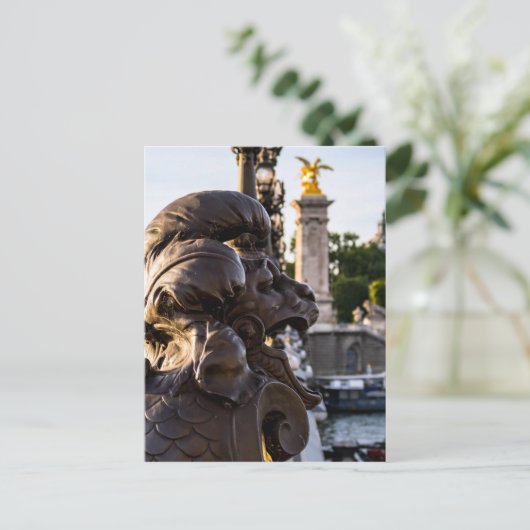 Pont Alexandre lll bridge - Parijs, Frankrijk Briefkaart (Staand voorkant)