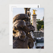 Pont Alexandre lll bridge - Parijs, Frankrijk Briefkaart (Voorkant / Achterkant)