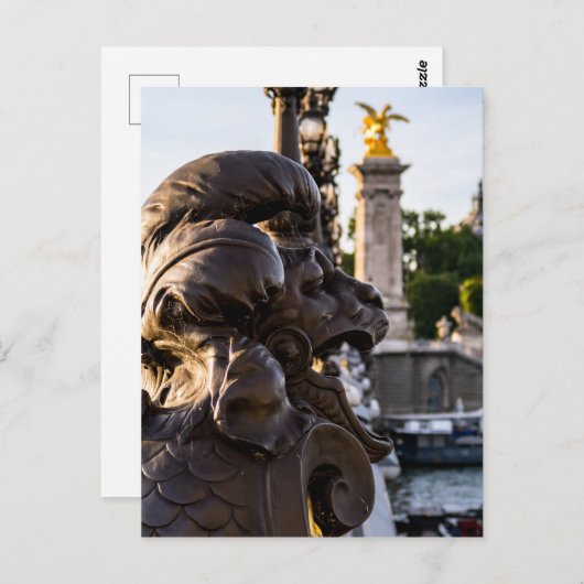 Pont Alexandre lll bridge - Parijs, Frankrijk Briefkaart (Voorkant / Achterkant)
