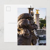 Pont Alexandre lll-brug - Parijs, Frankrijk Briefkaart (Voorkant / Achterkant)