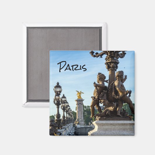 Pont Alexandre lll-brug - Parijs, Frankrijk Magneet (Voorkant / Achterkant)