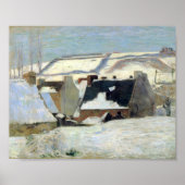 Pont-Aven onder de sneeuw | Paul Gauguin Poster (Voorkant)