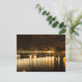 Pont de Bir-Hakeim in Parijs bij nacht Briefkaart (Staand voorkant)