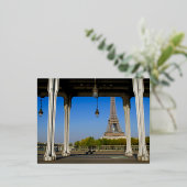 Pont de Bir Hakeim in Parijs Folie Feestdagen Briefkaart (Staand Voorkant)