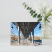 Pont de Bir-Hakeim over de Seine - Parijs, Frankri Briefkaart (Staand voorkant)