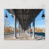 Pont de Bir-Hakeim over de Seine - Parijs, Frankri Briefkaart (Voorkant)