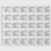 Pont de Bir-Hakeim over de Seine - Parijs, Frankri Cadeaupapier (Vlak)