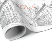 Pont de Bir-Hakeim over de Seine - Parijs, Frankri Cadeaupapier (Rol Hoek)