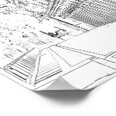 Pont de Bir-Hakeim over de Seine - Parijs, Frankri Poster (Hoek)